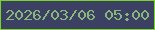 文字の大きさ：5、枠の色：77d727、背景の色：3c4164、文字の色：89b67b 無料ブログパーツのブログ時計