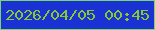 文字の大きさ：2、枠の色：77d867、背景の色：1a32d4、文字の色：86ca30 無料ブログパーツのブログ時計