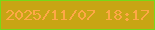 文字の大きさ：4、枠の色：77d919、背景の色：c8a514、文字の色：fea846 無料ブログパーツのブログ時計