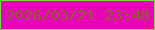 文字の大きさ：5、枠の色：77d944、背景の色：e606b3、文字の色：8a6221 無料ブログパーツのブログ時計