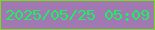 文字の大きさ：3、枠の色：77da1b、背景の色：a278b2、文字の色：1af25c 無料ブログパーツのブログ時計