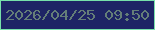文字の大きさ：4、枠の色：77e0aa、背景の色：1e2465、文字の色：647e78 無料ブログパーツのブログ時計