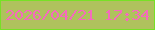 文字の大きさ：3、枠の色：77e126、背景の色：afc25d、文字の色：f56abd 無料ブログパーツのブログ時計