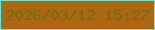 文字の大きさ：5、枠の色：77e2c9、背景の色：b06611、文字の色：667115 無料ブログパーツのブログ時計