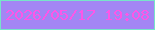 文字の大きさ：1、枠の色：77e4c9、背景の色：a386f4、文字の色：fe56e8 無料ブログパーツのブログ時計