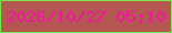 文字の大きさ：2、枠の色：77e647、背景の色：b45651、文字の色：f413a3 無料ブログパーツのブログ時計