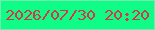 文字の大きさ：3、枠の色：77e6b0、背景の色：0ffc86、文字の色：d1394b 無料ブログパーツのブログ時計