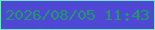 文字の大きさ：4、枠の色：77e7c7、背景の色：4e48d5、文字の色：1d996b 無料ブログパーツのブログ時計