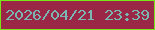 文字の大きさ：2、枠の色：77e816、背景の色：9a2745、文字の色：7ab7b2 無料ブログパーツのブログ時計