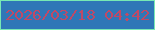 文字の大きさ：1、枠の色：77e9b4、背景の色：2f77b7、文字の色：bf4966 無料ブログパーツのブログ時計