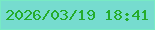 文字の大きさ：1、枠の色：77eac4、背景の色：76dccf、文字の色：24ac2b 無料ブログパーツのブログ時計