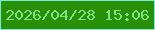 文字の大きさ：3、枠の色：77ecdc、背景の色：279006、文字の色：7de486 無料ブログパーツのブログ時計