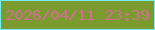 文字の大きさ：4、枠の色：77eef4、背景の色：7c9b2e、文字の色：ce718f 無料ブログパーツのブログ時計