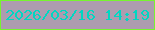 文字の大きさ：5、枠の色：77f52f、背景の色：ad9caf、文字の色：00d7c2 無料ブログパーツのブログ時計