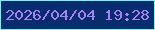 文字の大きさ：1、枠の色：77f6e6、背景の色：082d6f、文字の色：ab7ff0 無料ブログパーツのブログ時計