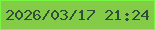 文字の大きさ：2、枠の色：77f840、背景の色：84cc48、文字の色：304e3a 無料ブログパーツのブログ時計