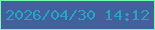 文字の大きさ：1、枠の色：77faae、背景の色：42619a、文字の色：27a4c5 無料ブログパーツのブログ時計