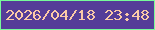 文字の大きさ：3、枠の色：77fb9a、背景の色：553d98、文字の色：fbcaa7 無料ブログパーツのブログ時計