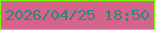 文字の大きさ：1、枠の色：77fc06、背景の色：d5648d、文字の色：2b877a 無料ブログパーツのブログ時計