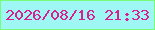 文字の大きさ：2、枠の色：77fc79、背景の色：9ff7f4、文字の色：d92092 無料ブログパーツのブログ時計