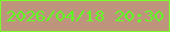 文字の大きさ：4、枠の色：77fd2a、背景の色：be957c、文字の色：5efd24 無料ブログパーツのブログ時計