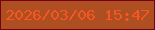 文字の大きさ：4、枠の色：780111、背景の色：ad4f20、文字の色：f75526 無料ブログパーツのブログ時計