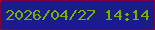文字の大きさ：3、枠の色：78033f、背景の色：1c1b8a、文字の色：77b00b 無料ブログパーツのブログ時計