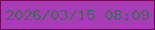 文字の大きさ：2、枠の色：780453、背景の色：a83cb7、文字の色：446957 無料ブログパーツのブログ時計