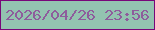 文字の大きさ：2、枠の色：780679、背景の色：93c3b0、文字の色：8e5c9c 無料ブログパーツのブログ時計