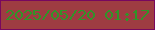 文字の大きさ：5、枠の色：78075f、背景の色：9e3c42、文字の色：319428 無料ブログパーツのブログ時計