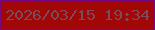 文字の大きさ：4、枠の色：780785、背景の色：a20707、文字の色：7c4b5a 無料ブログパーツのブログ時計