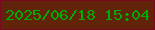 文字の大きさ：5、枠の色：780820、背景の色：61240a、文字の色：00ac03 無料ブログパーツのブログ時計