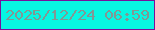 文字の大きさ：5、枠の色：78109c、背景の色：07f6e2、文字の色：819794 無料ブログパーツのブログ時計