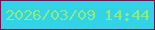 文字の大きさ：2、枠の色：781150、背景の色：32d2e7、文字の色：8bec83 無料ブログパーツのブログ時計