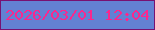 文字の大きさ：5、枠の色：781172、背景の色：6381d3、文字の色：fa278e 無料ブログパーツのブログ時計