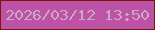文字の大きさ：2、枠の色：781a03、背景の色：bd52a7、文字の色：c9a9c5 無料ブログパーツのブログ時計