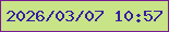 文字の大きさ：5、枠の色：781a95、背景の色：c8e487、文字の色：371da1 無料ブログパーツのブログ時計