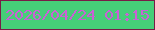 文字の大きさ：3、枠の色：781b46、背景の色：46ce78、文字の色：c961d5 無料ブログパーツのブログ時計