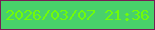 文字の大きさ：4、枠の色：781c55、背景の色：48d16a、文字の色：70fb09 無料ブログパーツのブログ時計