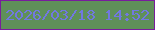 文字の大きさ：1、枠の色：781d9c、背景の色：5f9059、文字の色：7178e1 無料ブログパーツのブログ時計
