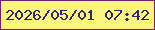 文字の大きさ：4、枠の色：781f69、背景の色：f9f57f、文字の色：2f2674 無料ブログパーツのブログ時計