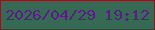 文字の大きさ：4、枠の色：782226、背景の色：376a55、文字の色：591d85 無料ブログパーツのブログ時計