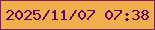 文字の大きさ：3、枠の色：78225b、背景の色：f2ae4b、文字の色：5e036d 無料ブログパーツのブログ時計