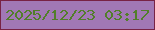 文字の大きさ：5、枠の色：782345、背景の色：a178b5、文字の色：527e2a 無料ブログパーツのブログ時計