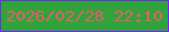 文字の大きさ：5、枠の色：7823fc、背景の色：30a43b、文字の色：ea5a6e 無料ブログパーツのブログ時計