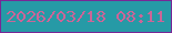 文字の大きさ：4、枠の色：782796、背景の色：269aa6、文字の色：cc6598 無料ブログパーツのブログ時計