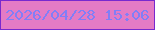 文字の大きさ：4、枠の色：7829ce、背景の色：e47bc5、文字の色：827ef6 無料ブログパーツのブログ時計