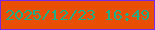 文字の大きさ：2、枠の色：782ae9、背景の色：e94f04、文字の色：23ad84 無料ブログパーツのブログ時計