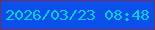文字の大きさ：2、枠の色：782c5d、背景の色：0c50ec、文字の色：0acee4 無料ブログパーツのブログ時計