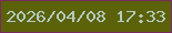 文字の大きさ：2、枠の色：782c5d、背景の色：5b6209、文字の色：b4ccbe 無料ブログパーツのブログ時計